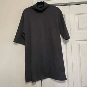 Zara Gray Mid Length Short Sleeve T-Shirt Dress, Size Small, NWT